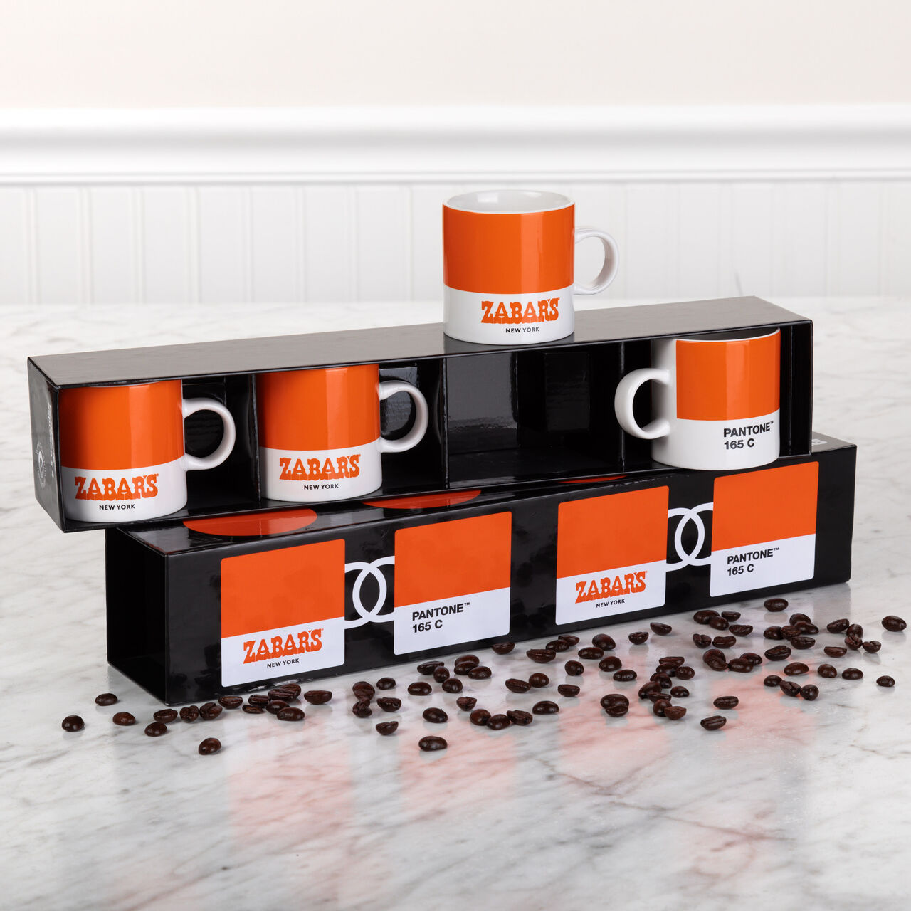 Zabar&rsquo;s Pantone Espresso Mug gift set - set of 4  large