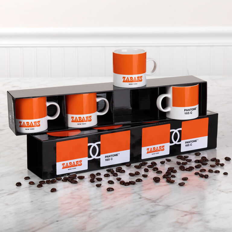 Zabar&rsquo;s Pantone Espresso Mug gift set - set of 4  large