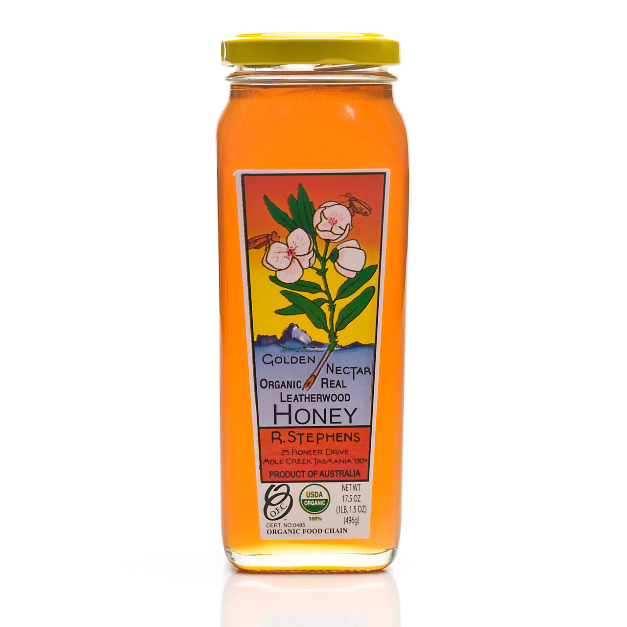Golden Nectar Organic Real Leatherwood Honey - 17.5oz  large